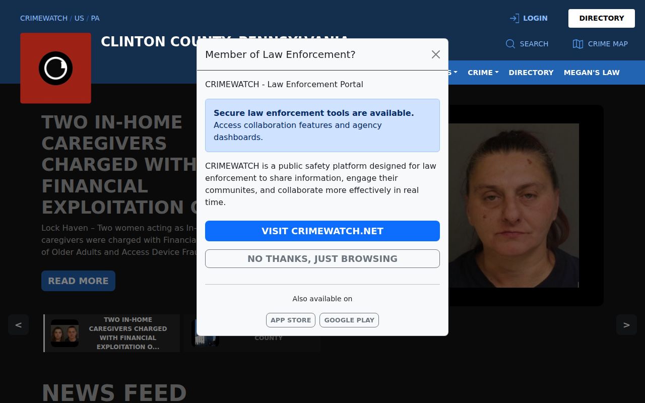Clinton County CRIMEWATCH source used to trace Avis police publications