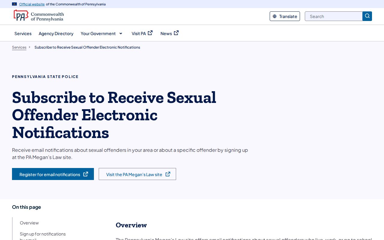 Clinton County sex offender electronic notification signup